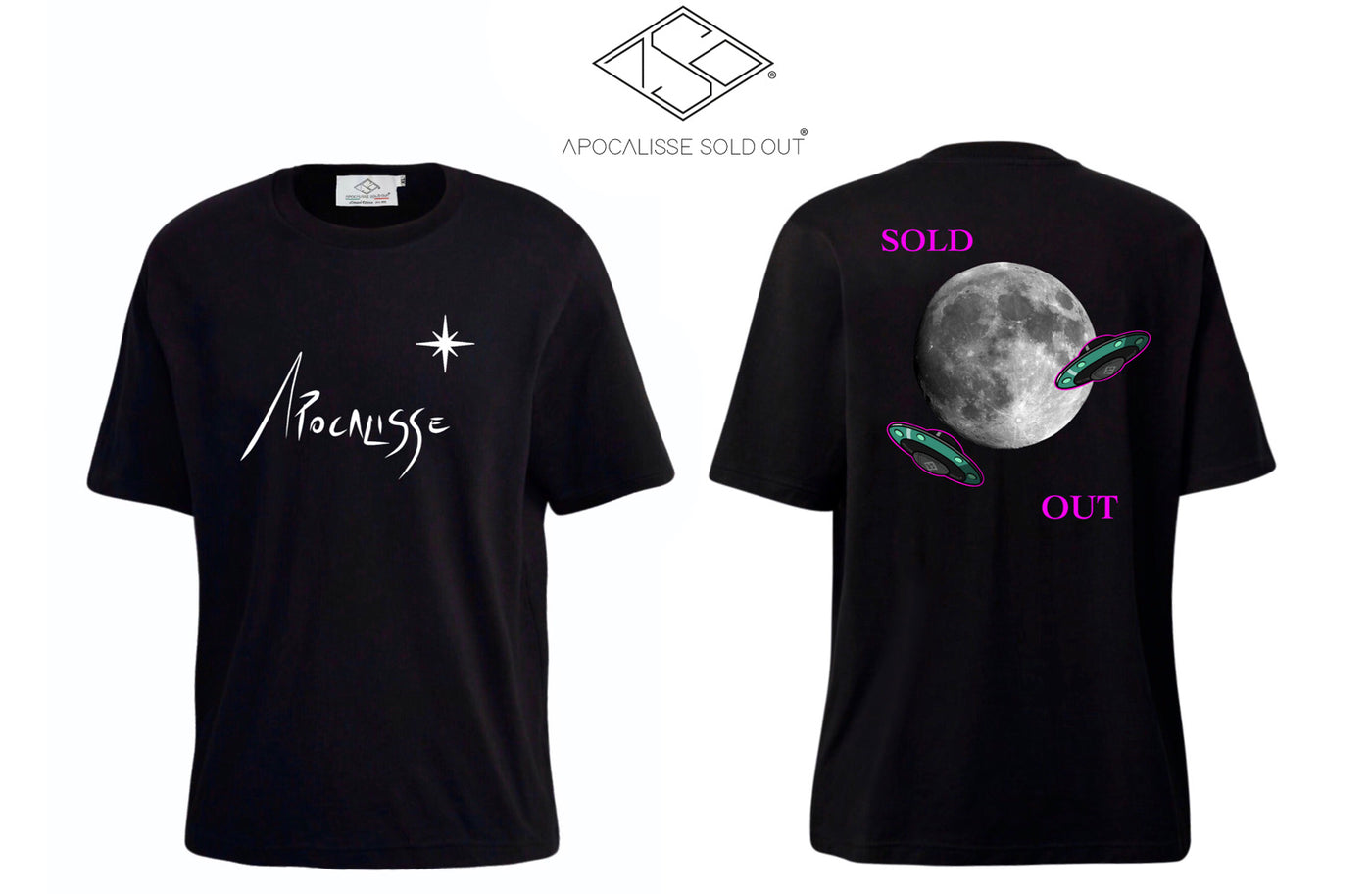 Ufo su Luna II - tshirt by ApocalisseSoldOut®